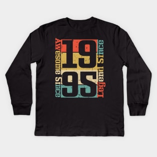 Awesome Since 1995. 25th Birthday Gift Idea Kids Long Sleeve T-Shirt